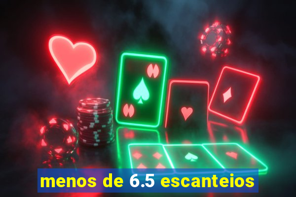 menos de 6.5 escanteios